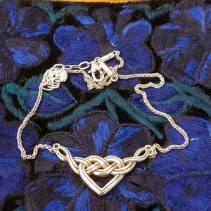 Brighton Interlock V Heart Necklace